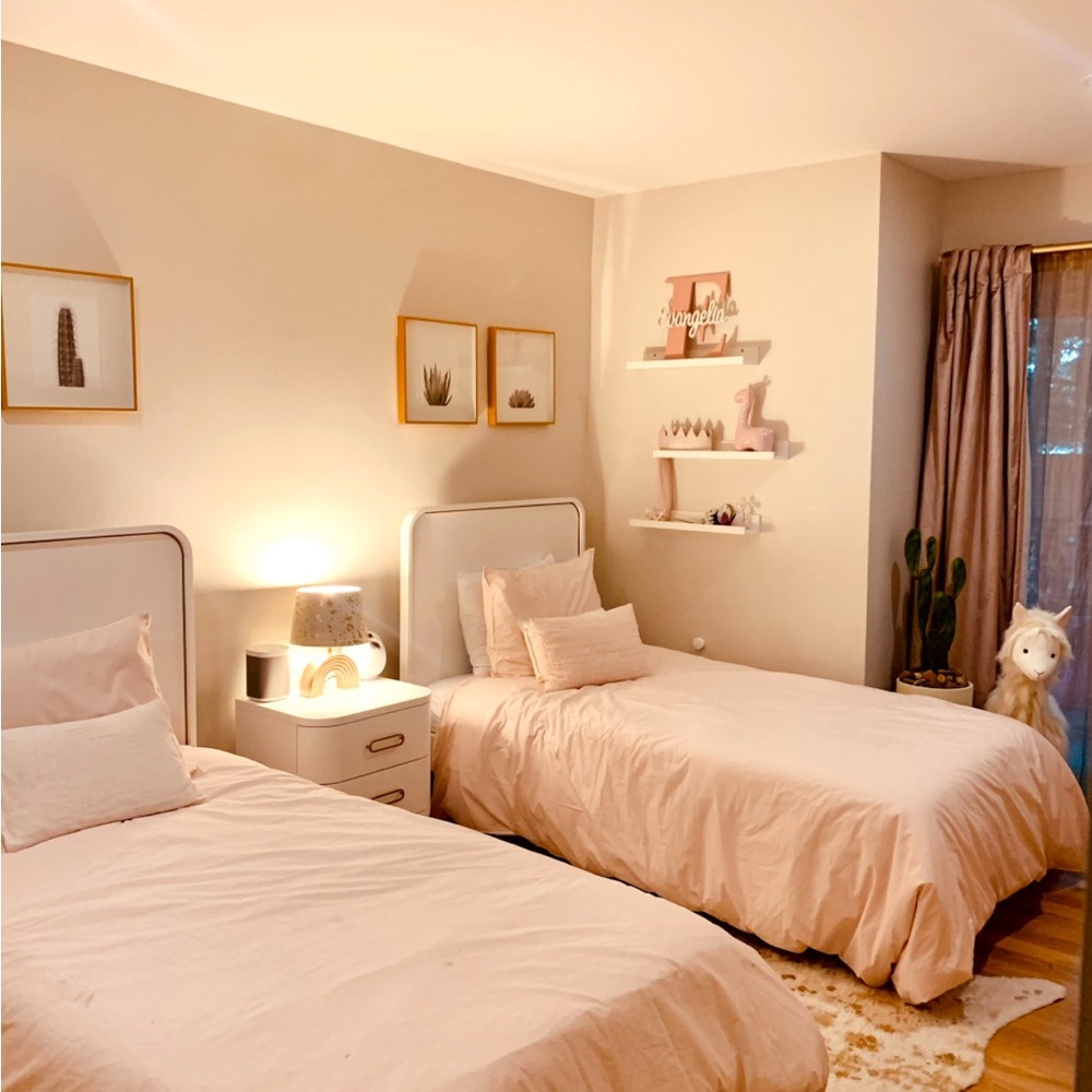 Restoration Hardware Cream and Pink Duvet Covers